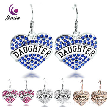 Jenia Daughter Heart Charm 18K Gold Plated Earrings Woman